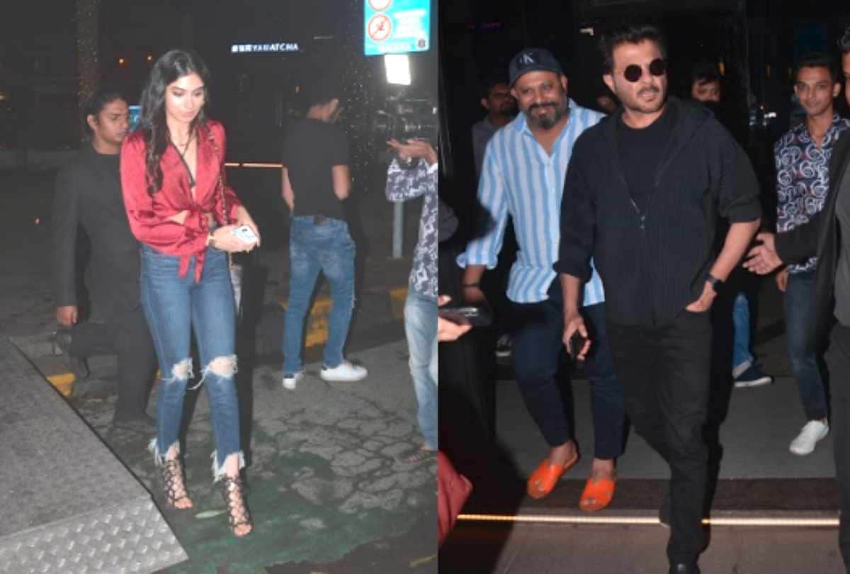 khushi kapoor and boney kapoor reached at reena marwah birthday party
