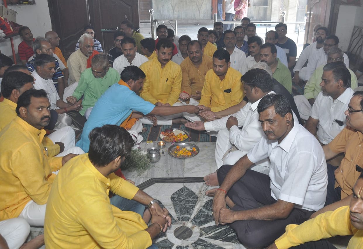 preparation of bharat milap start with dugdhabhisake