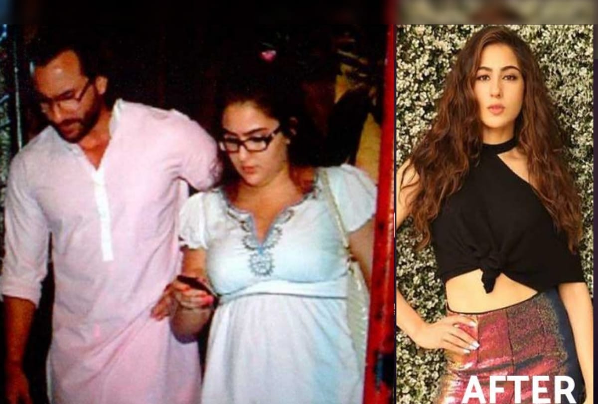 Sara Ali Khan before after pics of weight loss journey