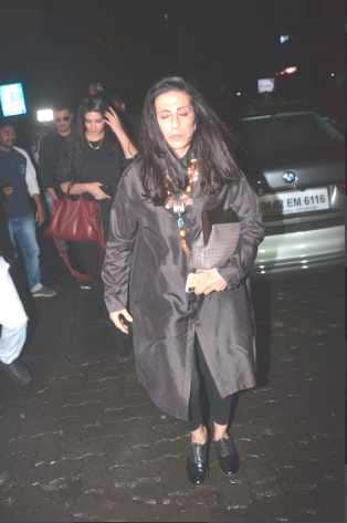 khushi kapoor and boney kapoor reached at reena marwah birthday party