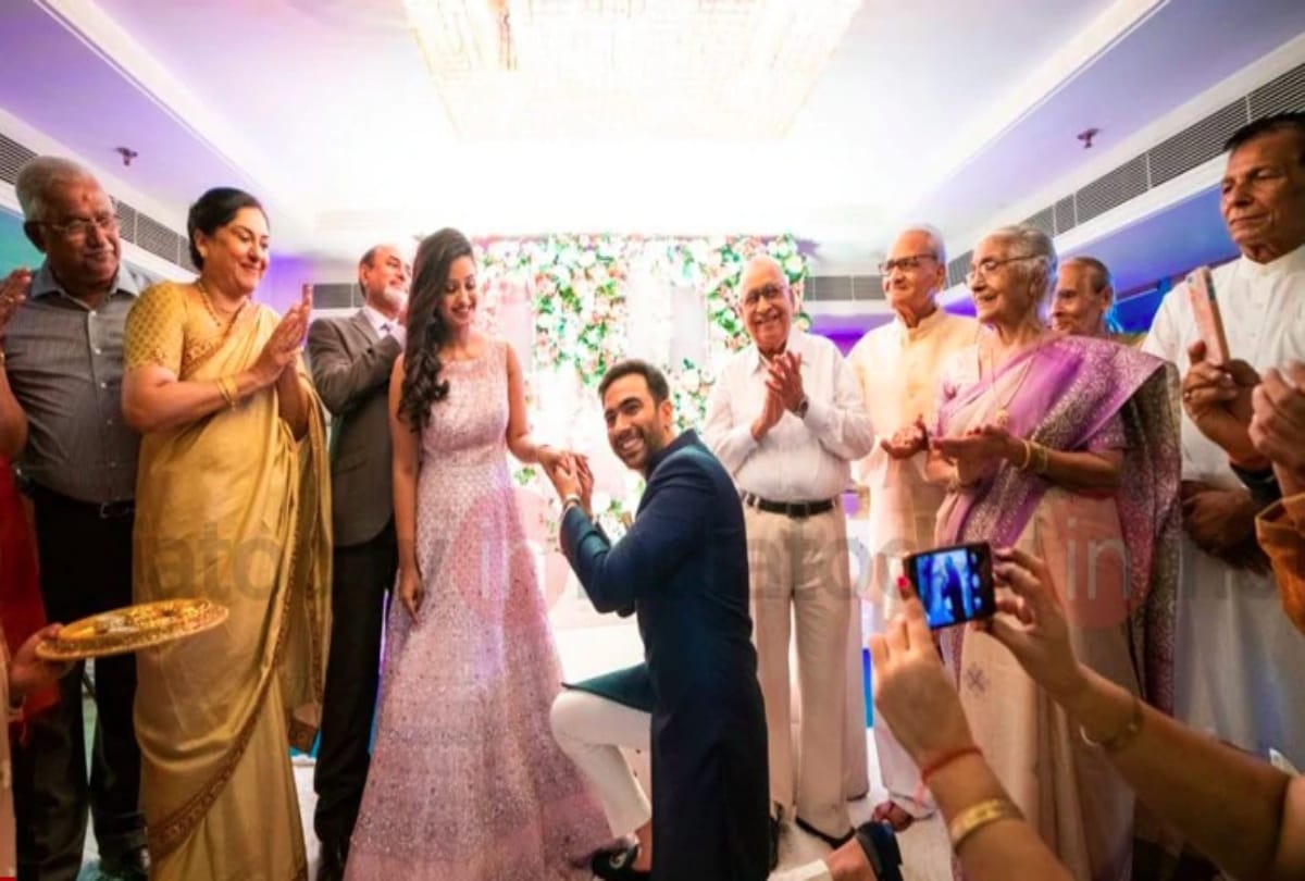Tina Philip got engaged with actor boyfriend Nikhil Sharma in delhi