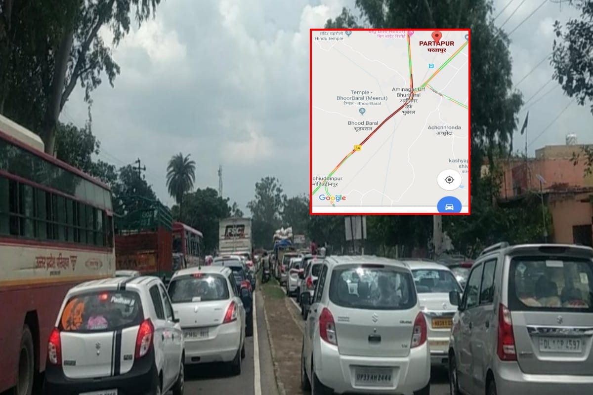 Heavy traffic on Delhi-Meerut highway as transport Minister Swatantra Dev visit Meerut