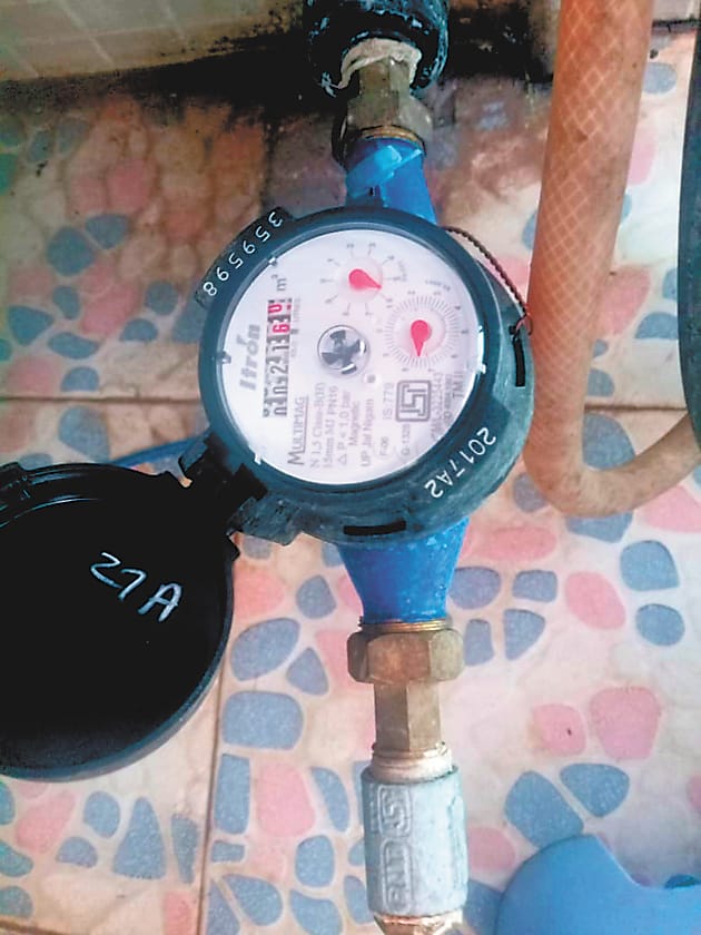 Water meters installed in the city