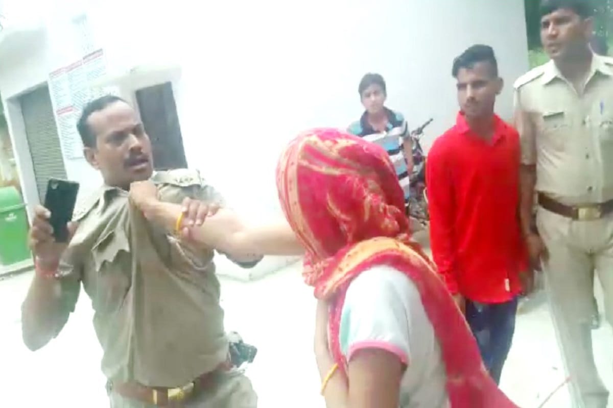 Ruckus of women in police station after arrested a young man at Baghpat district
