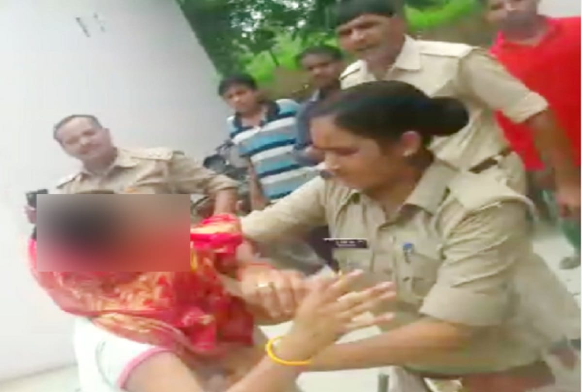 Ruckus of women in police station after arrested a young man at Baghpat district