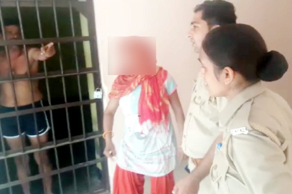 Ruckus of women in police station after arrested a young man at Baghpat district