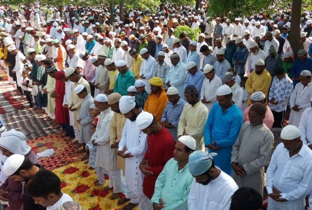 People celebrate Eid UL Azha.