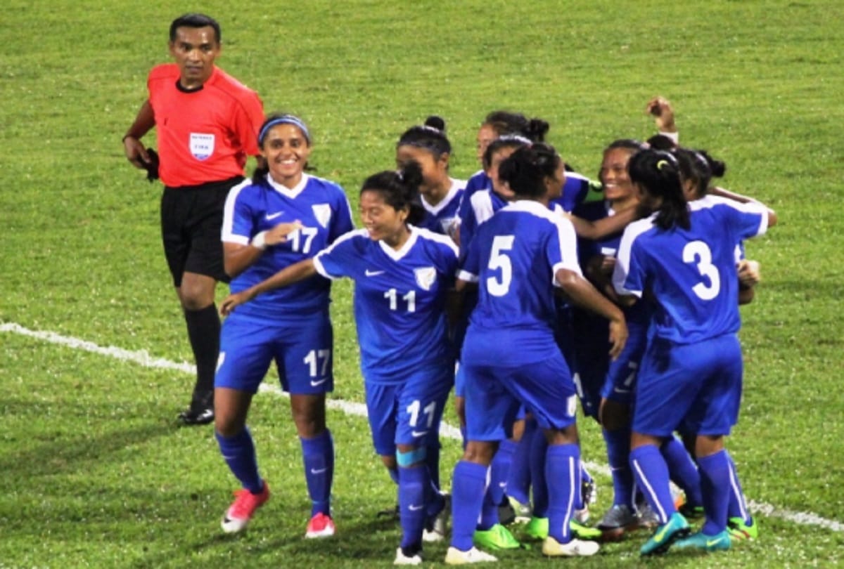 Indian women football team gets special trophy for their performance in cotif cup