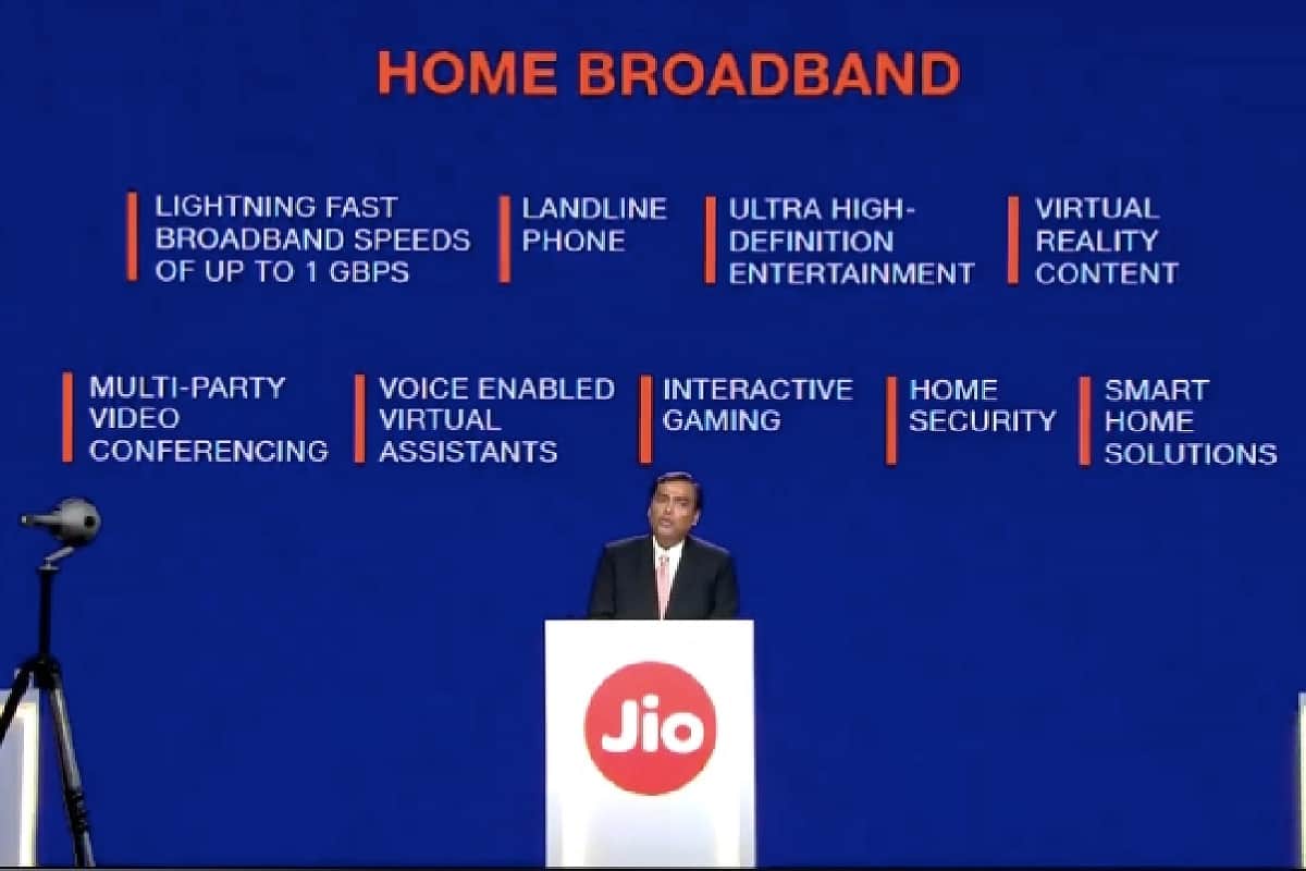 Jio GigaFiber Launched at Reliance AGM 2019 know price, offers, bookings and more