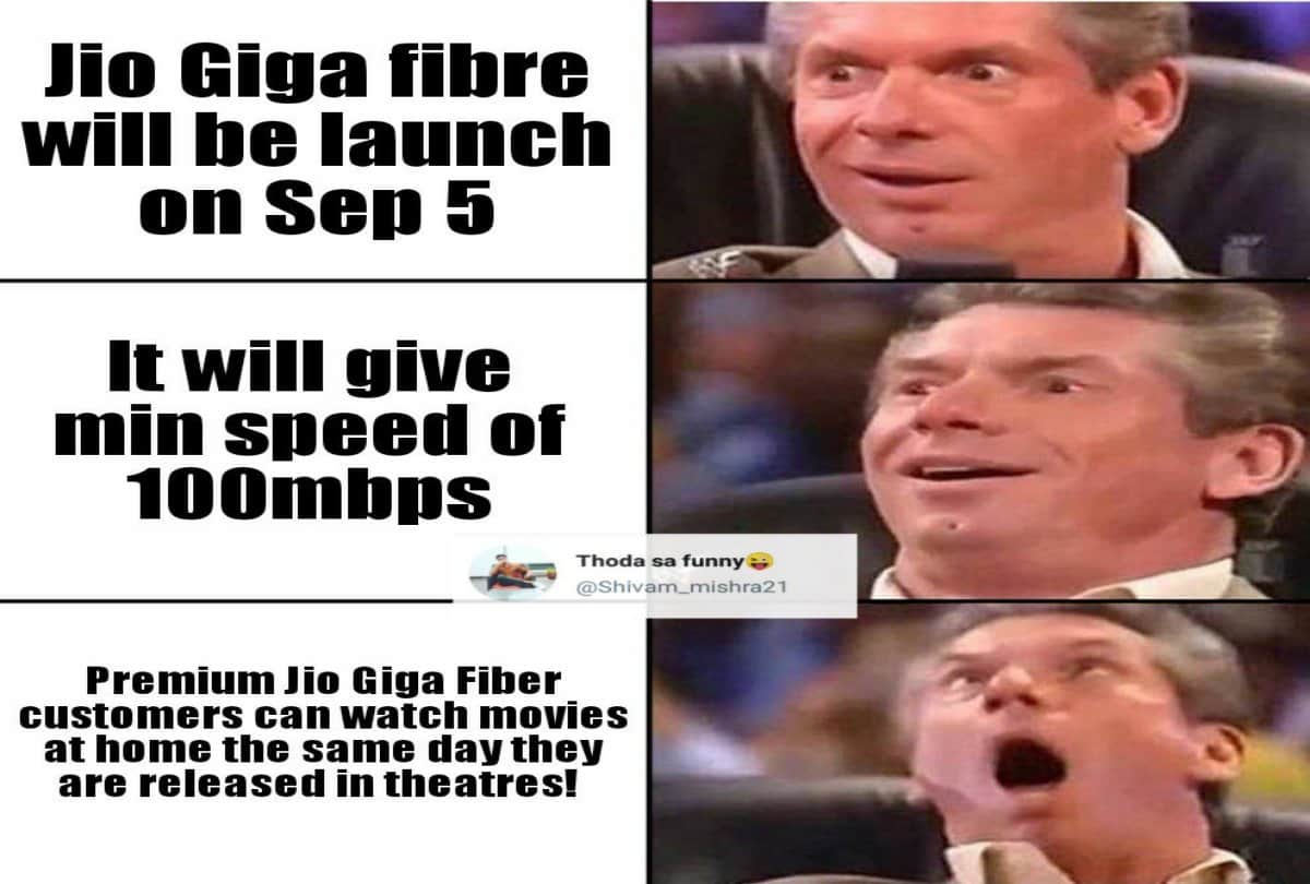 Social media reactions on Jio Gigafiber offers