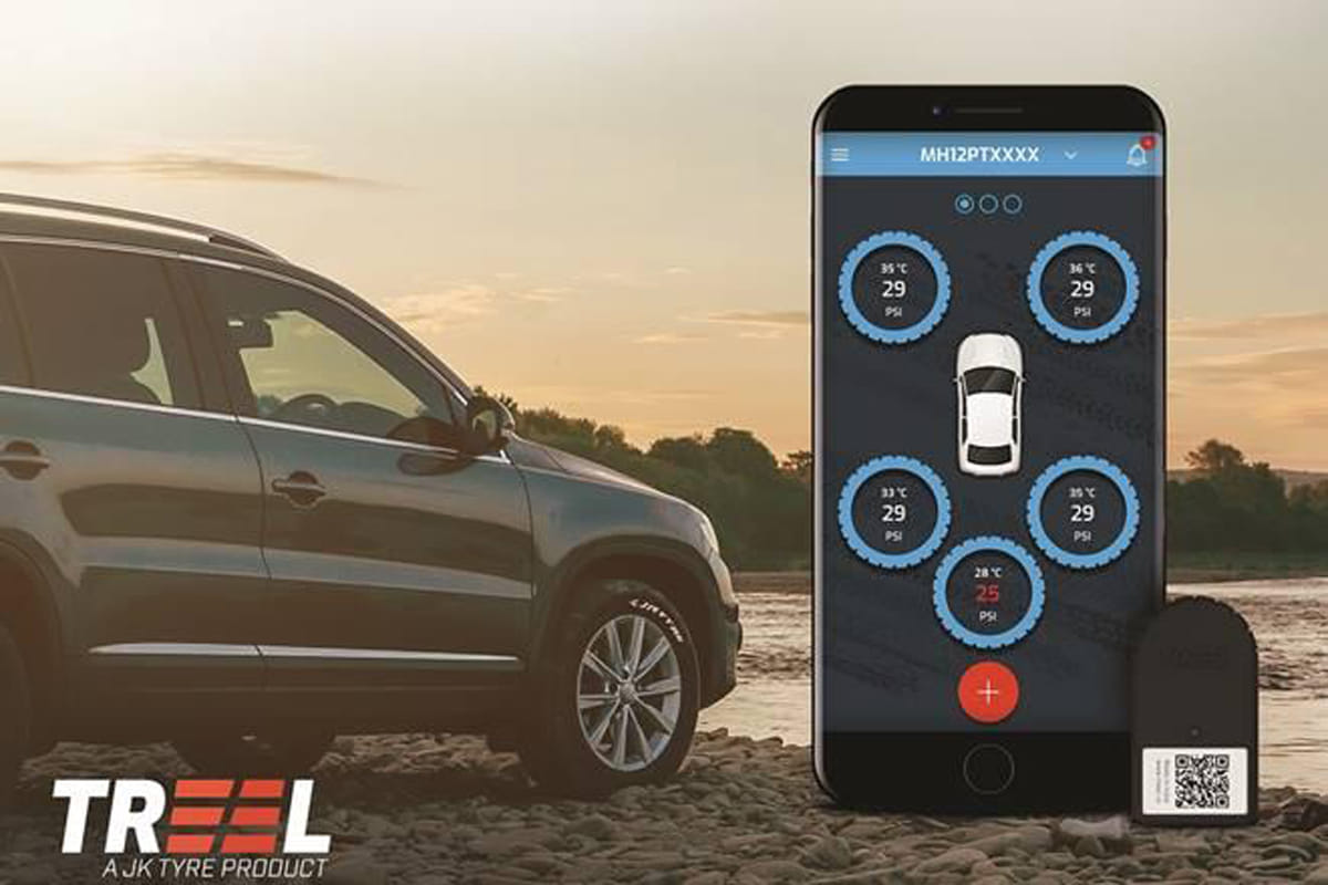 Jk tyre launches smart tyre monitors real time tyre pressure and temperature