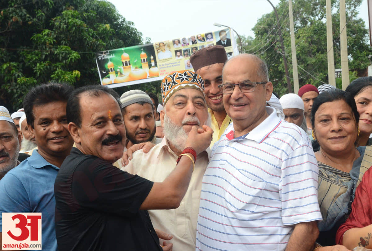 jammu kashmir bakrid visuals and photos, bakrid kashmir celebrations latest photos