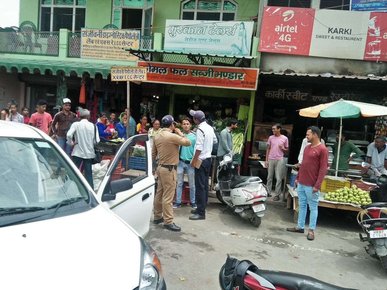 Nepali youth created ruckus when police cut challan of bike