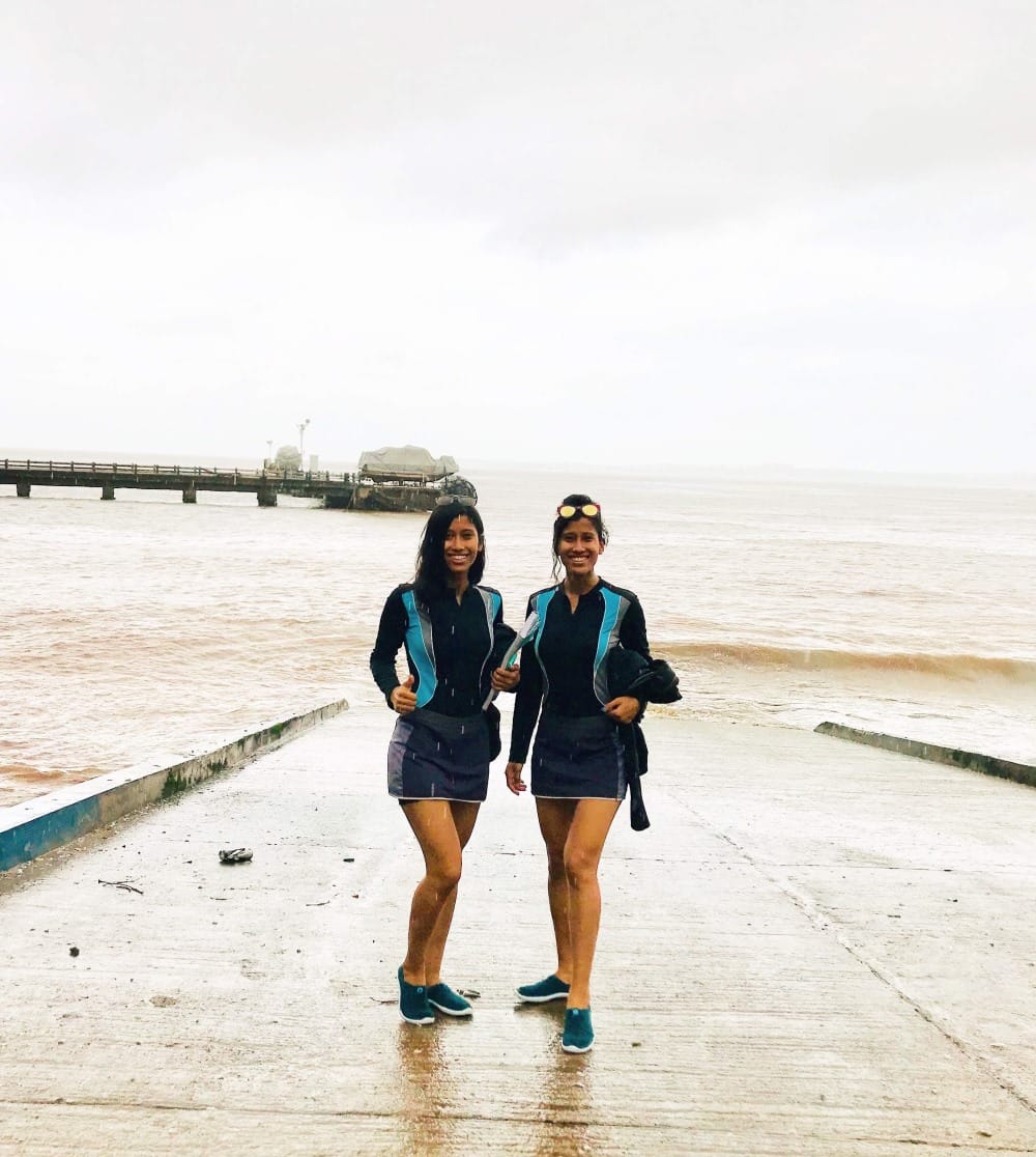 tashi and nungshi depart for eco challenge 2019 with man vs wild show host Bear Grylls