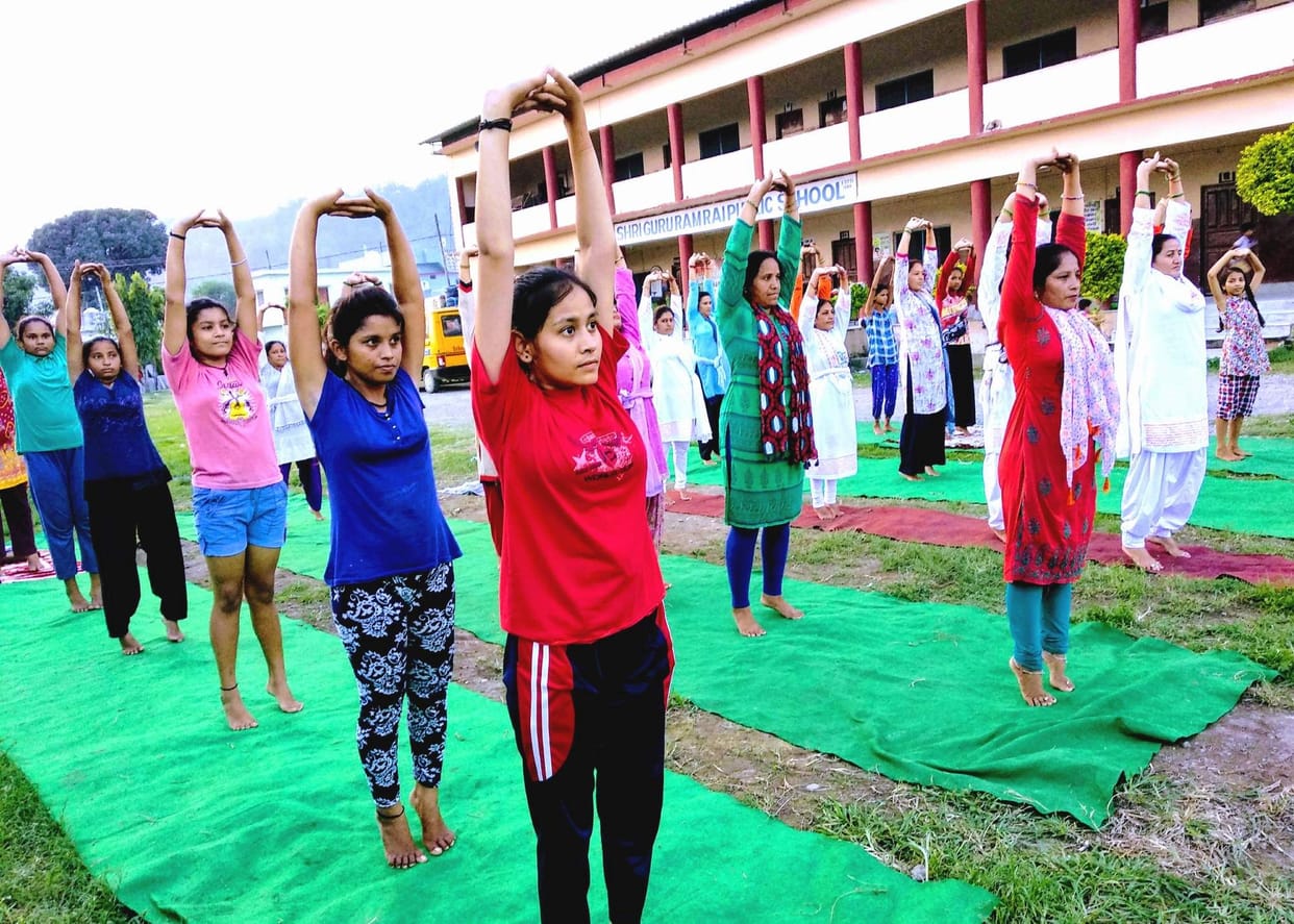 Yoga done to make youth free from mental stress