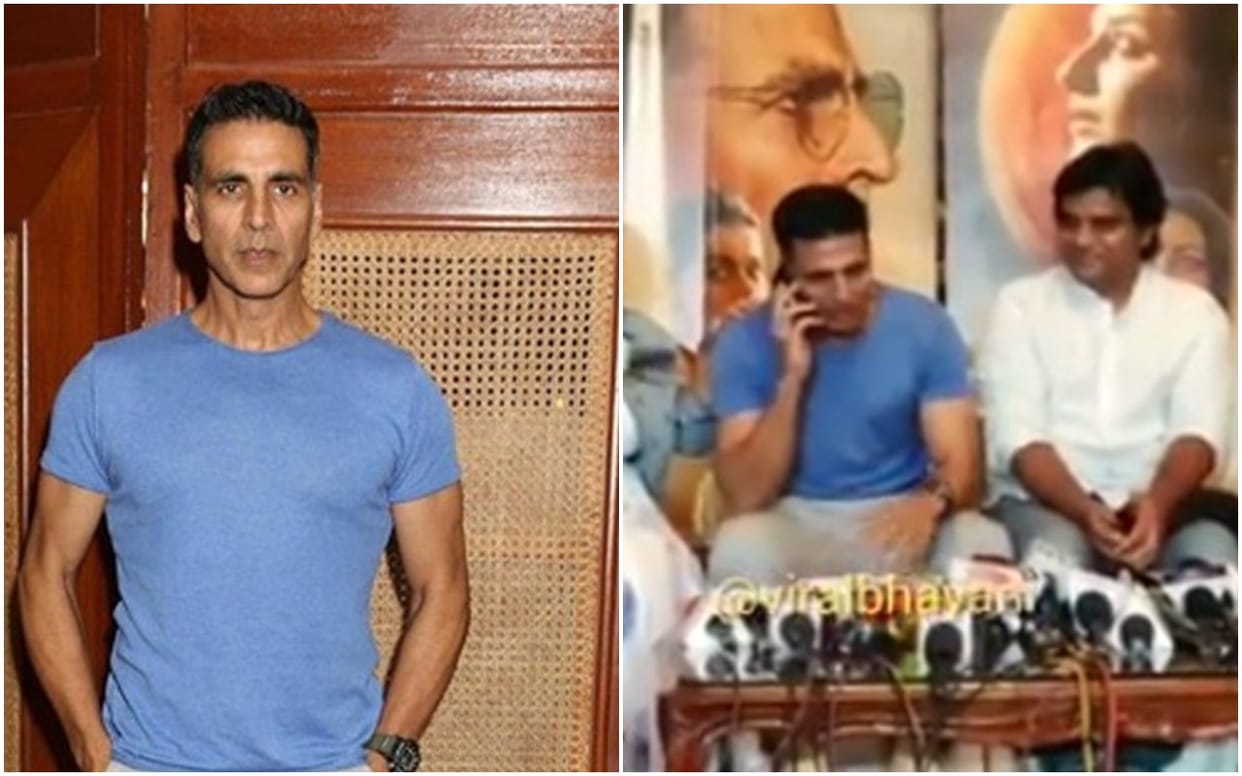 Akshay Kumar picks up reporter phone and answers back During mission mangal Promotion