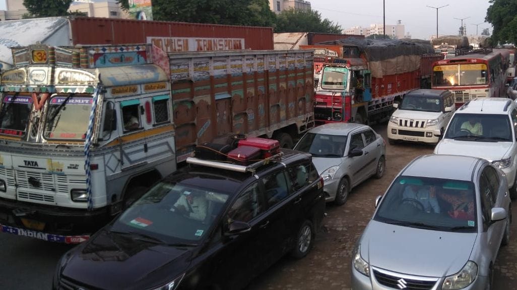 national highway jam after after stop diversion