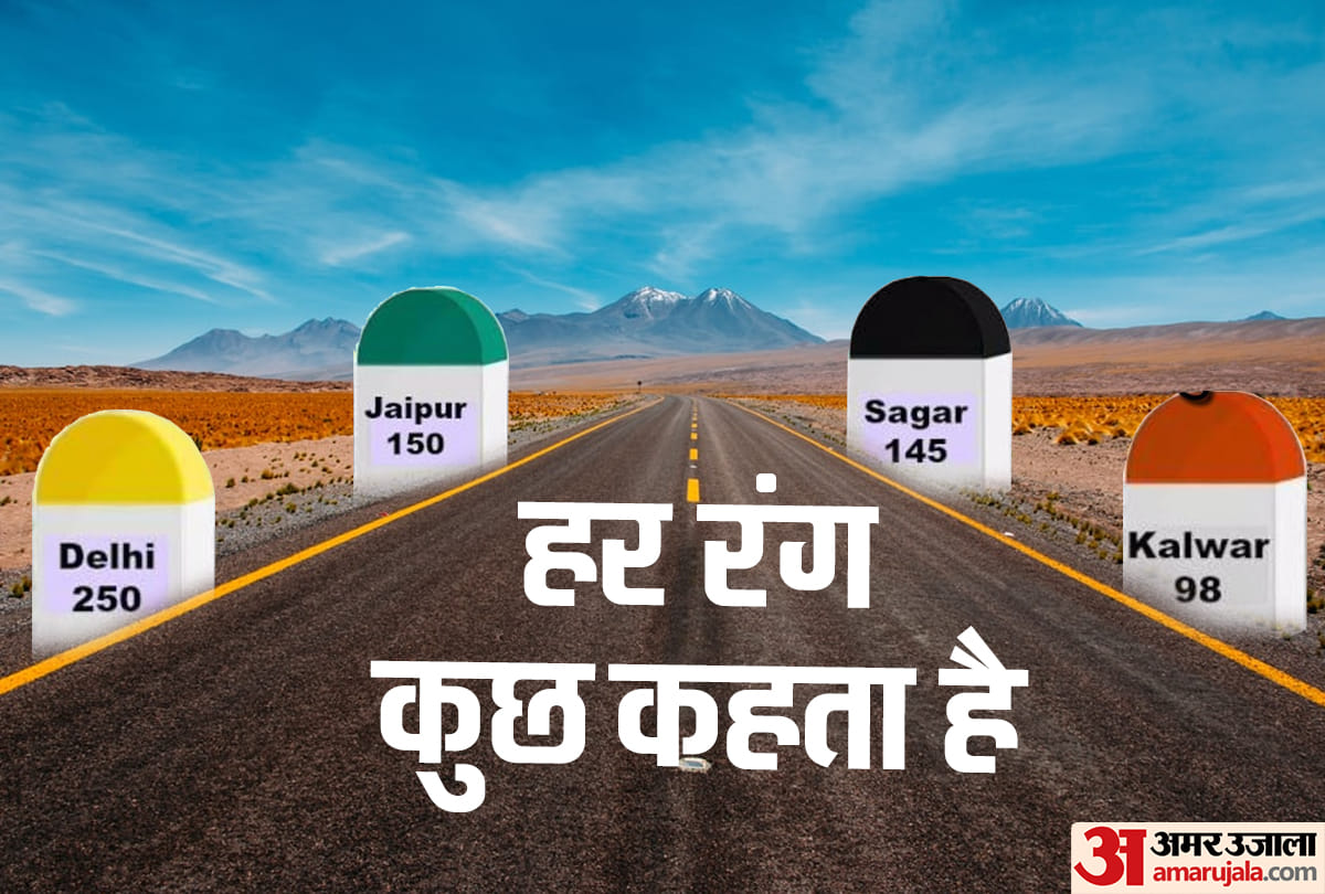 know about Milestones Colour Code Indian Roads Have Diffrent Coloured Milestones