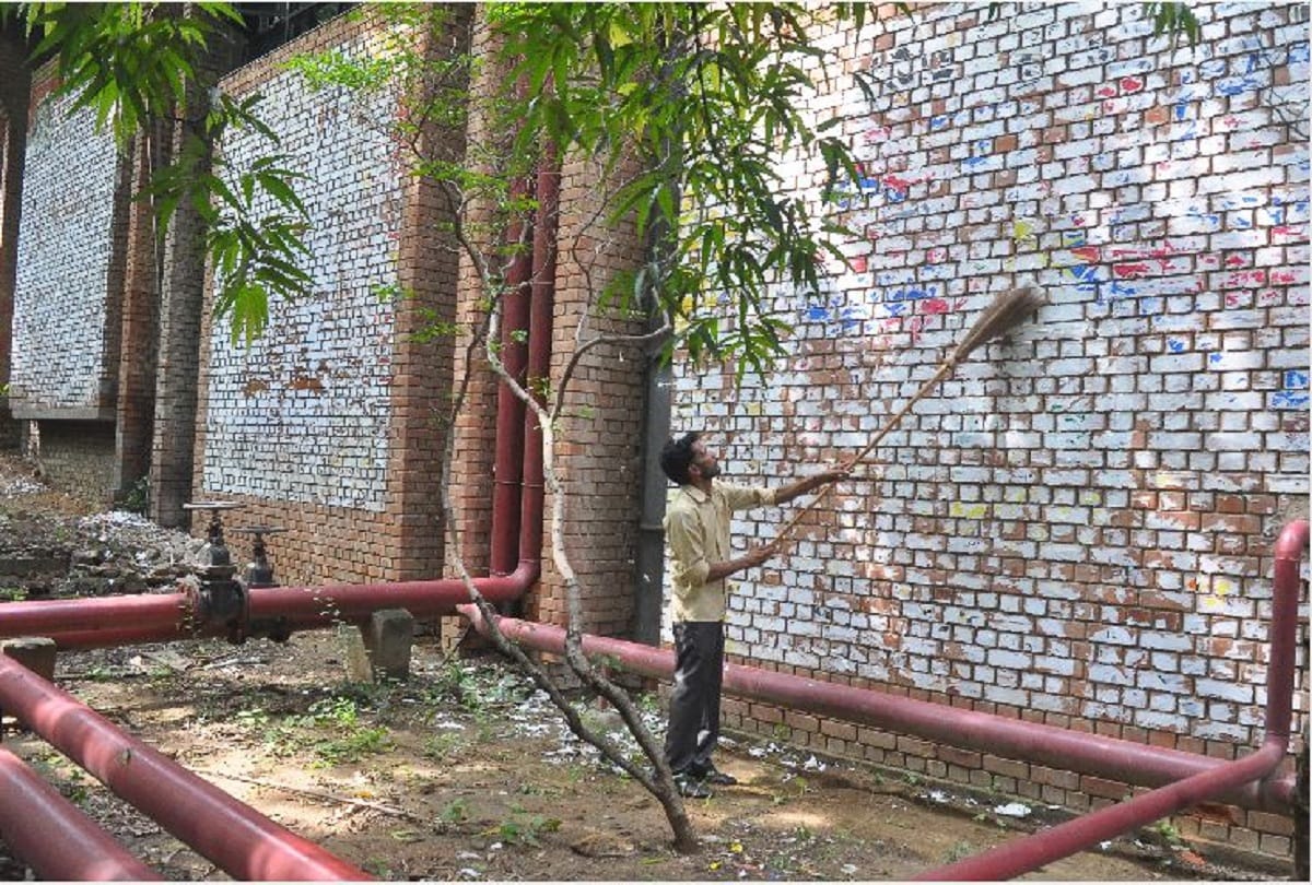 jnusu election 2019 iconic wall of jnu painted student protest says slogans were