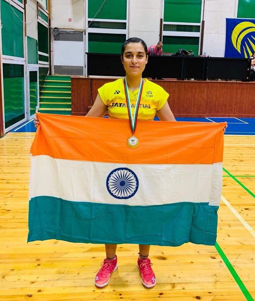 Badminton, Aditi won gold in the Bulgarian Championship