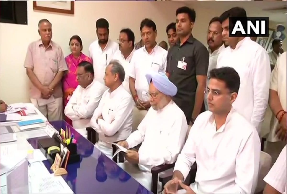 Former PM Manmohan Singh files nomination for Rajya Sabha as Congress candidate from Rajasthan
