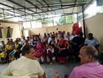 कैंप कार्यालय में अनुच्छेद 370 हटाने पर खुशी का इजहार करते विस अध्यक्ष प्रेमचंद अग्रवाल