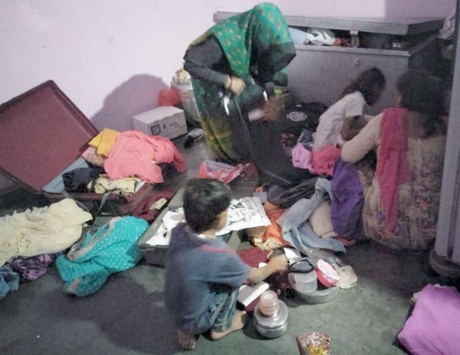Thieves burnt goods worth three lakh rupees, including cash