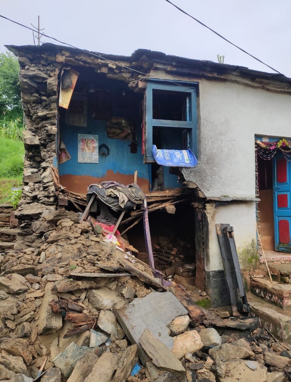 house demolished in garud