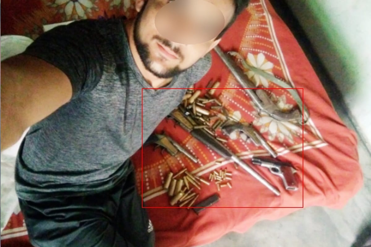boy with hand grenade and weapons gone viral on social media in Baghpat