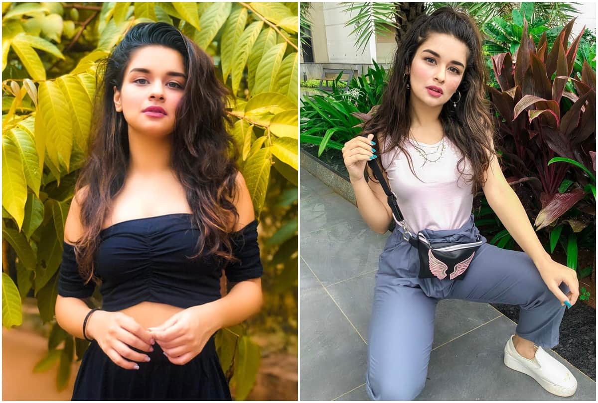 Actress Avneet Kaur Looks Beautiful In Lavender Colour thigh high slit gown News in hindi