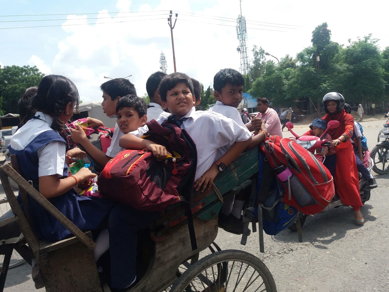 School children being trapped in dilapidated and unfit vehicles