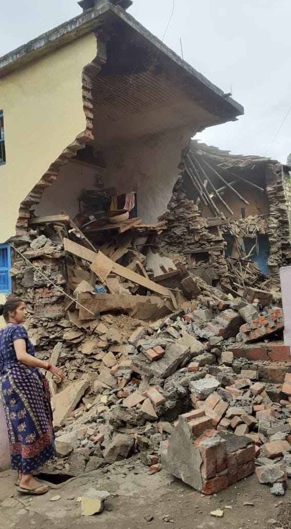 two houses damaged