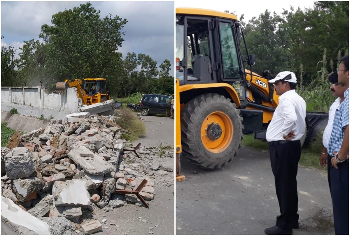 Rampur SP MP Hamsafar Resort wall destroyed claimed by Irrigation Department