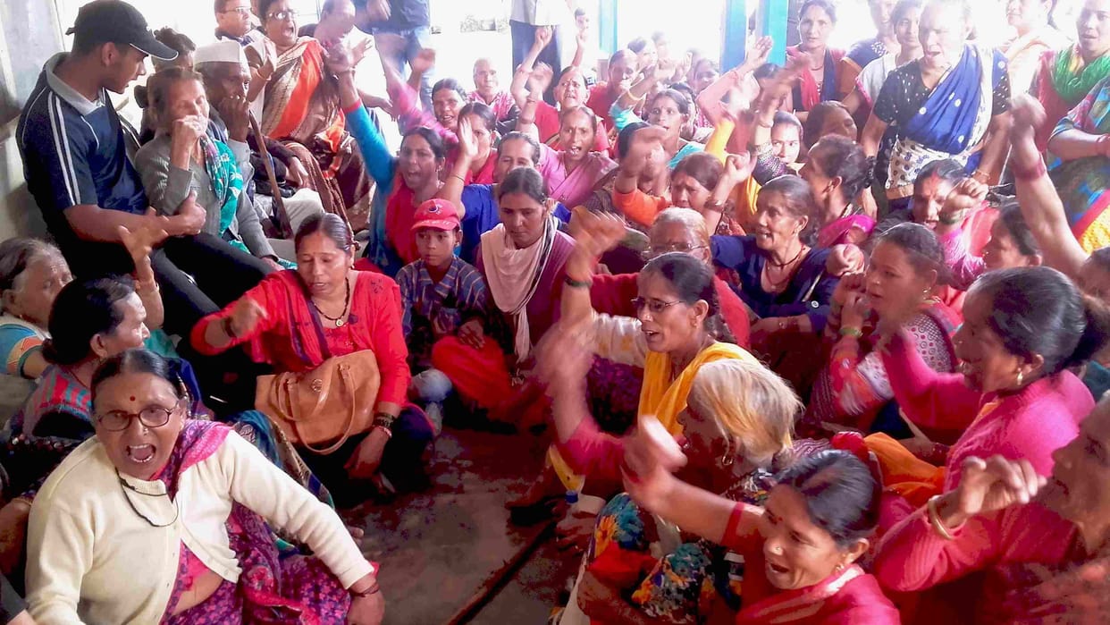 villager protest in DM Office