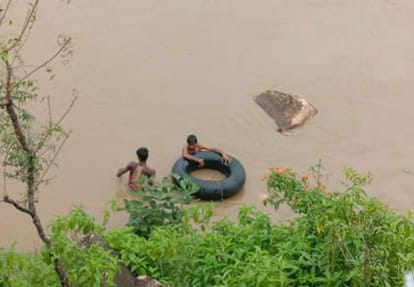 Fisherman was catching fish in the river, police saved him