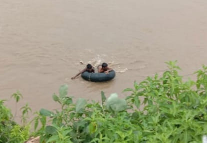 Fisherman was catching fish in the river, police saved him