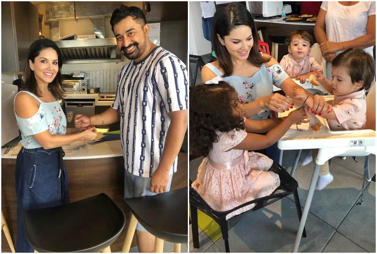 Sunny Leone and her kids rakshabandhan with Rannvijay Singh