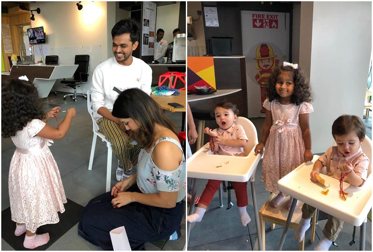 Sunny Leone and her kids rakshabandhan with Rannvijay Singh