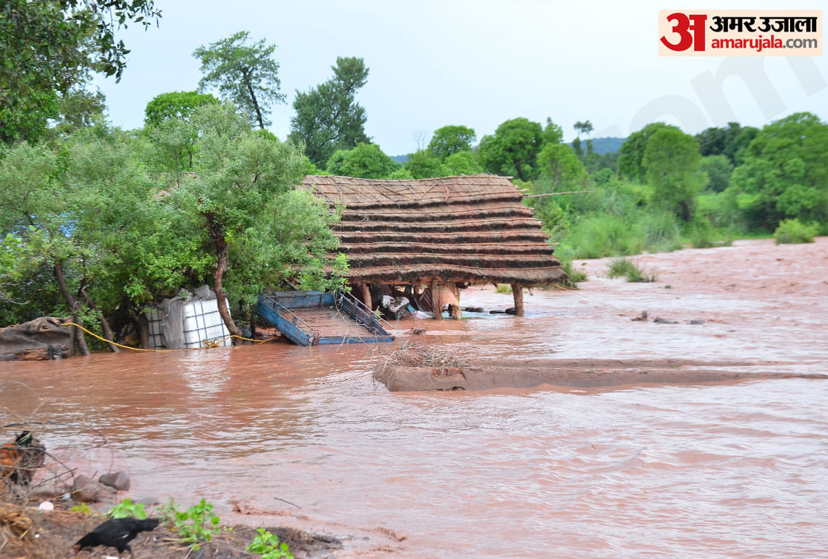 flood like situation in kathua jammu kashmir, rivers on their danger level in jammu kashmir, photos