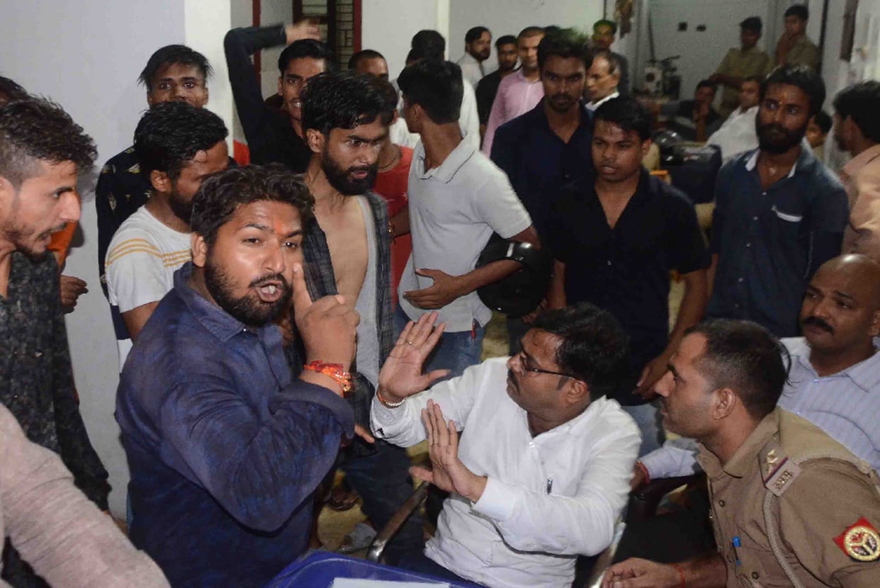 kanpur police brutality beaten advocate