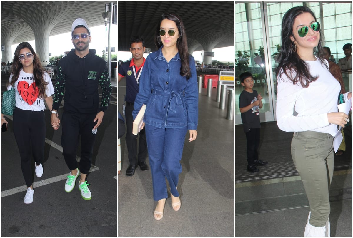 Bollywood celebs Spotted Shraddha Aparshakti Divya kumar Khosla Alia Ananya  Arjun kriti Janhvi