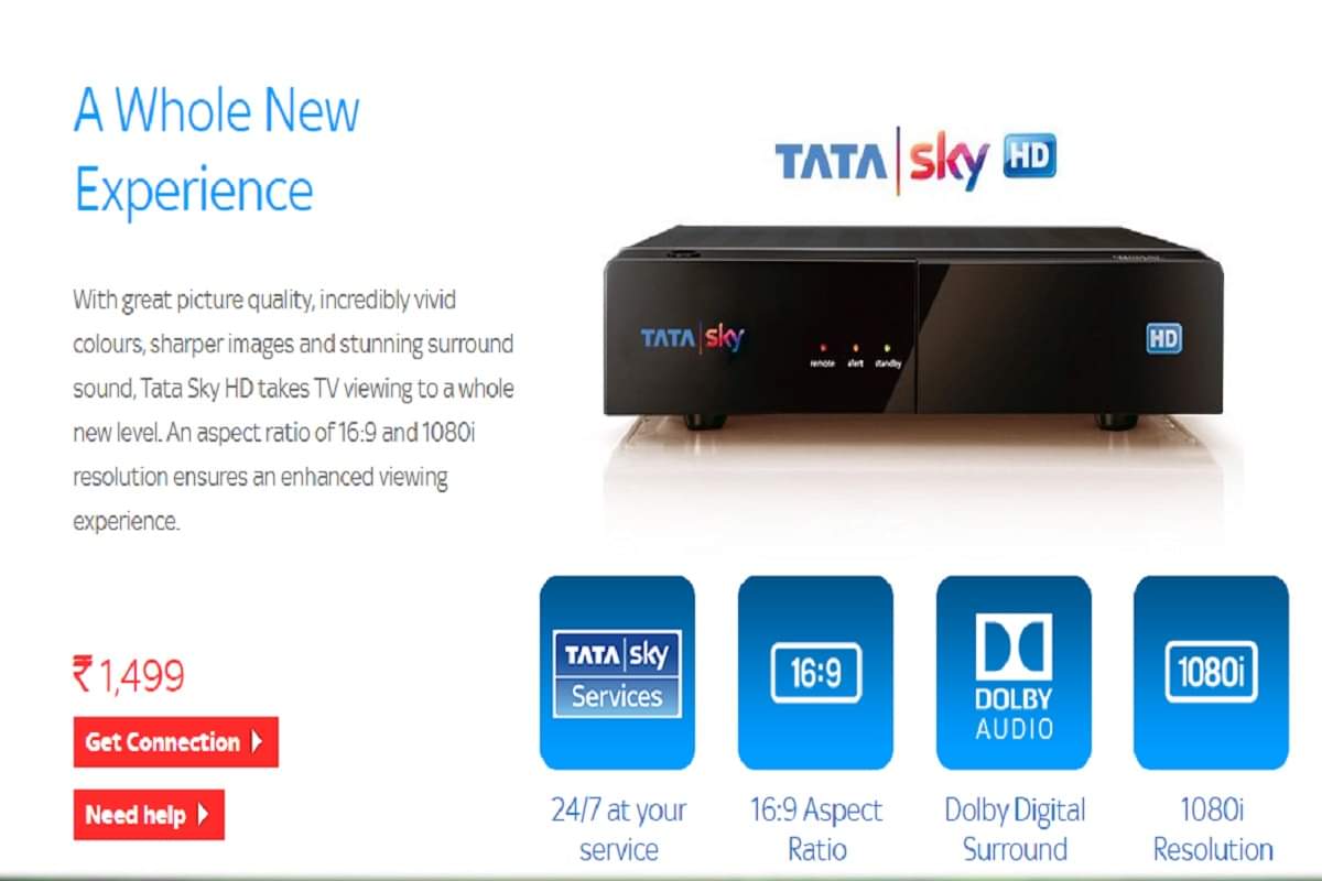 Tata Sky HD Set Top Box Price cut by Rs 300 now buy at Rs 1499