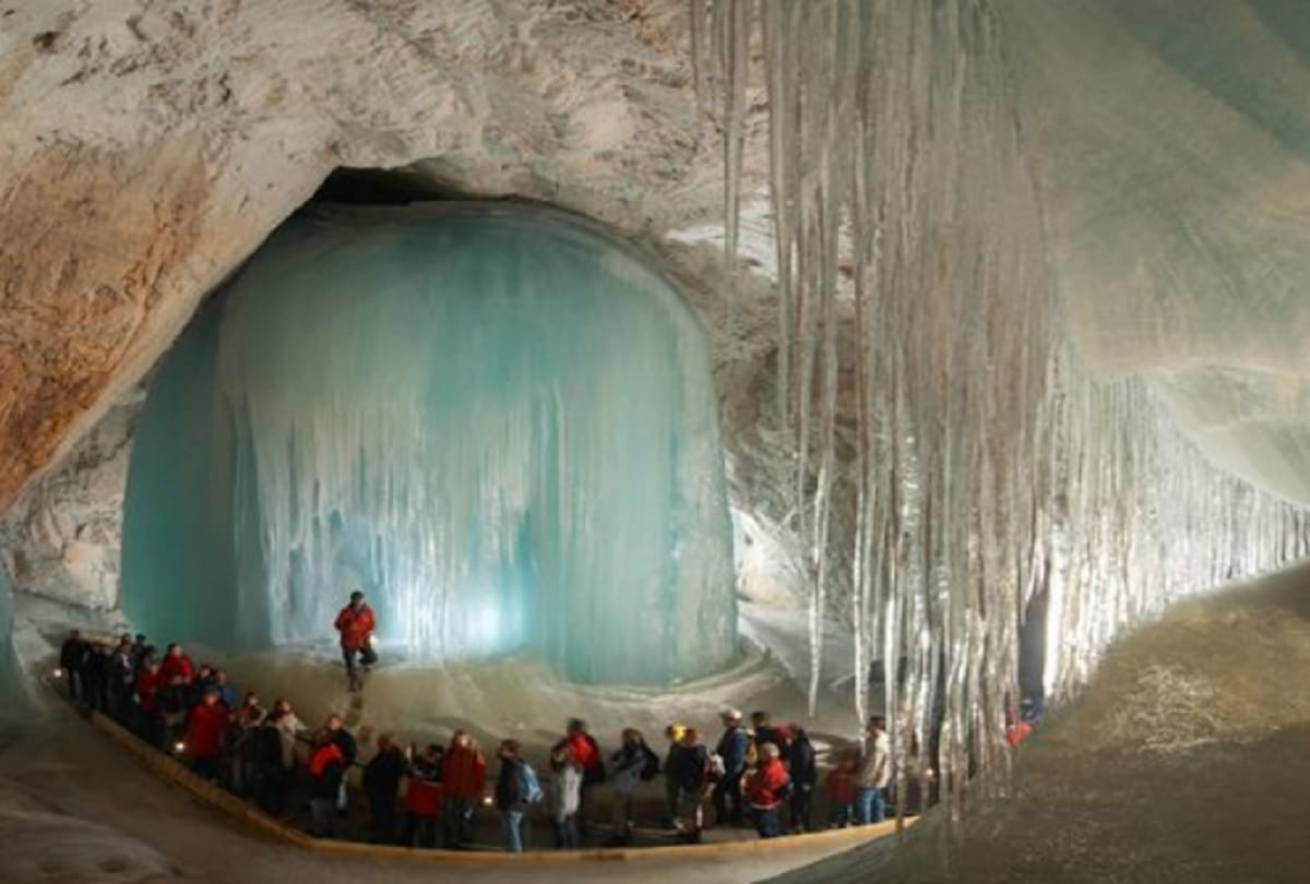 shivling like Amarnath in werfen austria Largest Ice Caves in the World
