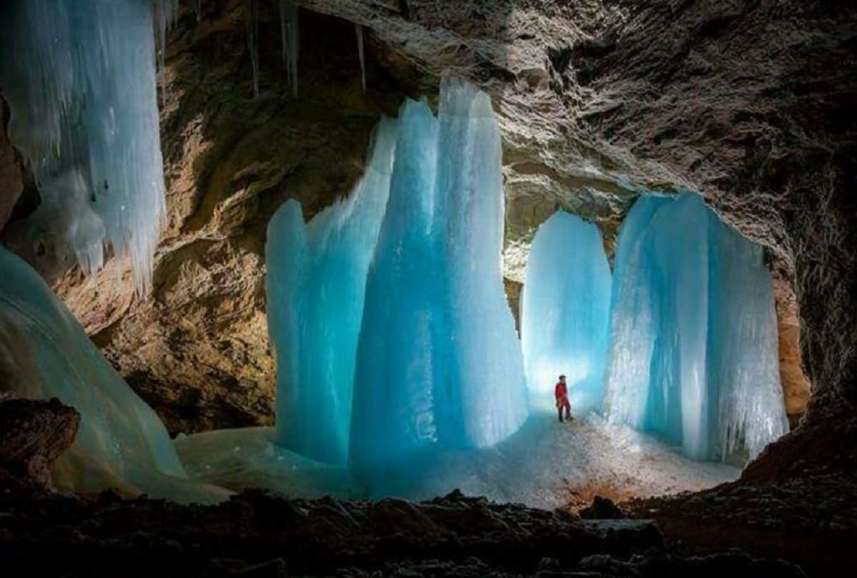 shivling like Amarnath in werfen austria Largest Ice Caves in the World