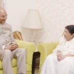 राष्ट्रपति और लता मंगेशकर की मुलाकात