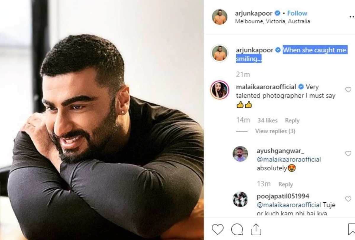 arjun kapoor share a photo malaika arora says talented photographer