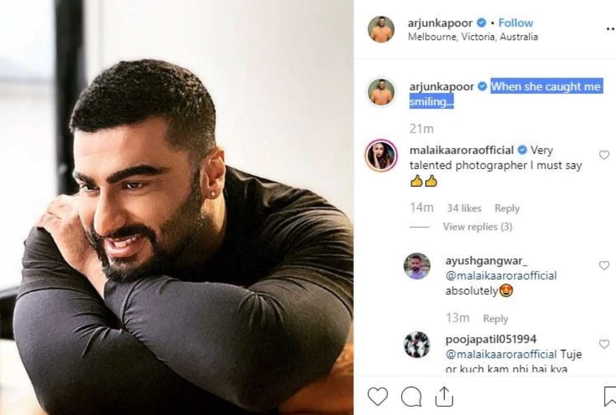 arjun kapoor share a photo malaika arora says talented photographer