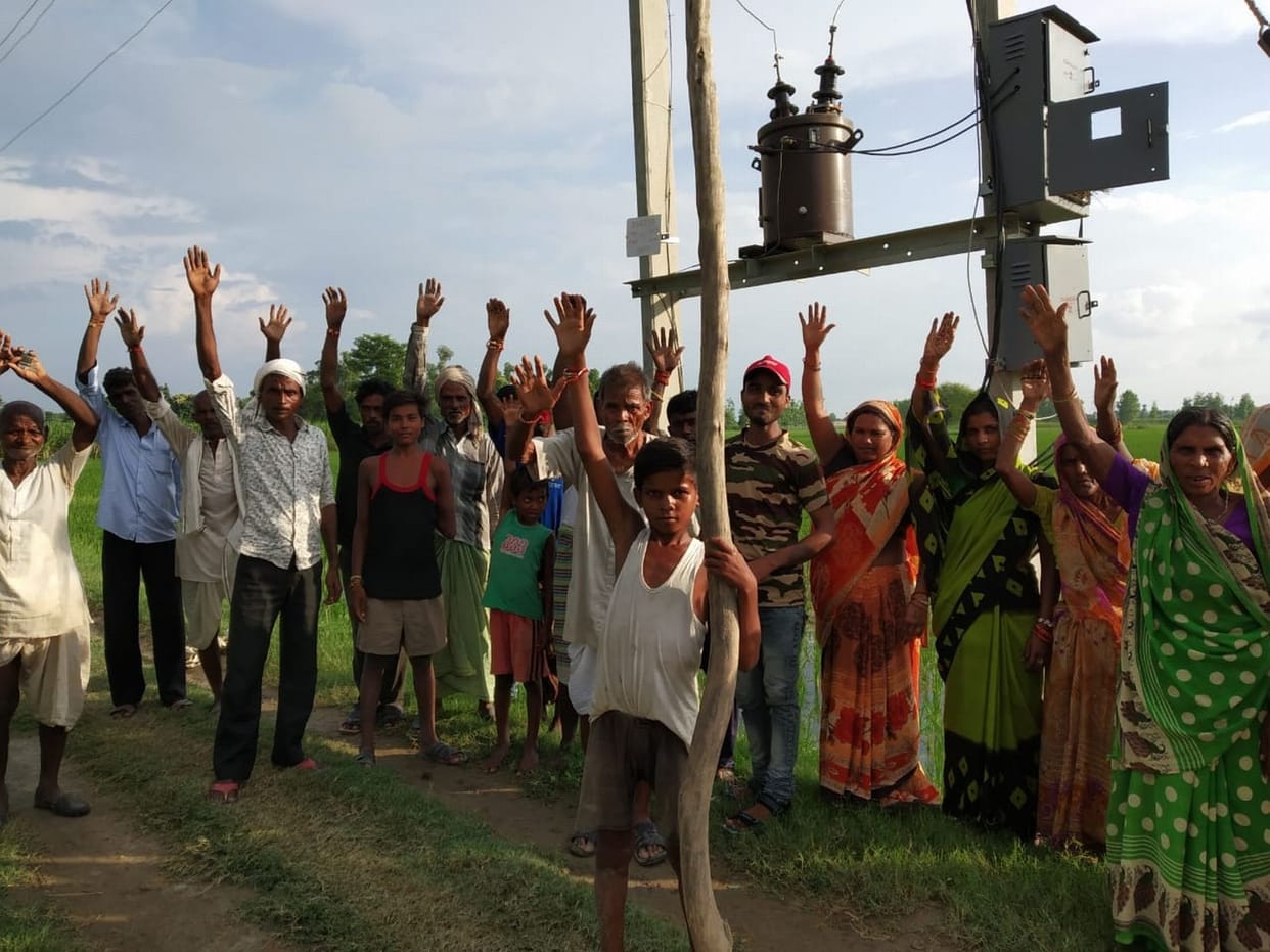 Villagers demonstrated