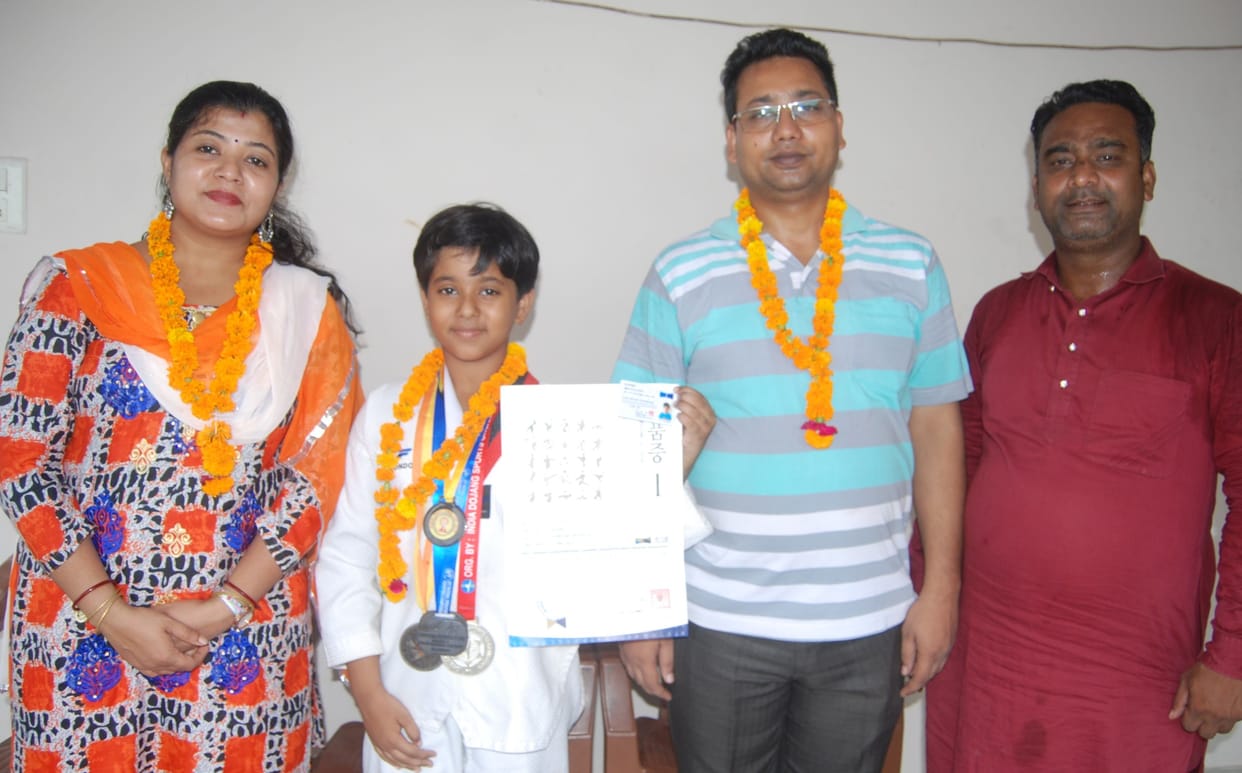 Nine year old Avantika got a black belt in Taekwondo