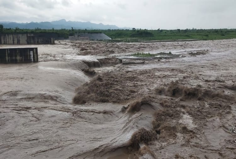 Hathni Kund Barrage, Water level Of Yamuna River Increases In Haryana